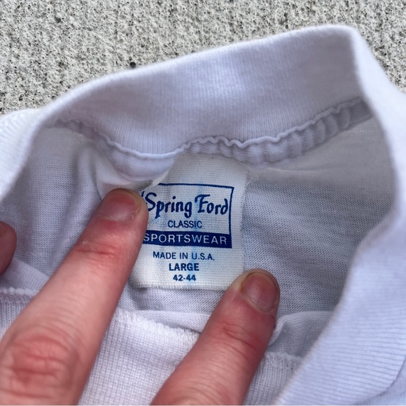 Vintage White Desert Storm USA Americana Military Single Stitch T-shirt Large - Picture 3 of 4